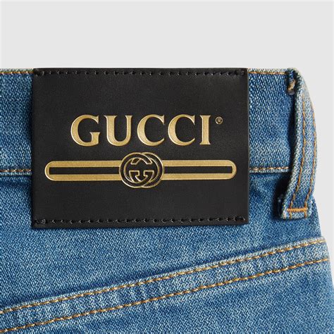 gucci denim bianco blu scuro|gucci jeans net a porter.